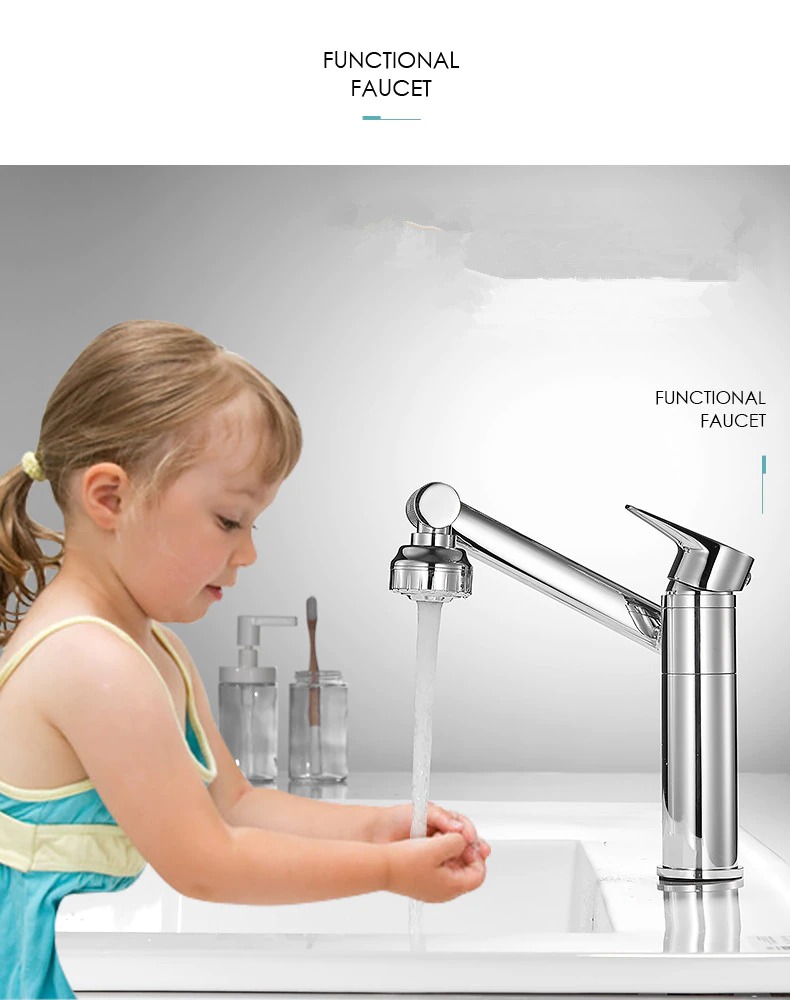 Vòi lavabo xoay 360 độ đa năng Bathroom Sink Faucet