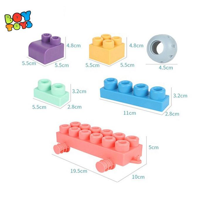 Đồ chơi xếp hình cao su mềm 20 miếng ghép lớn cho bé lắp ghép dễ dàng kích thích trí thông minh