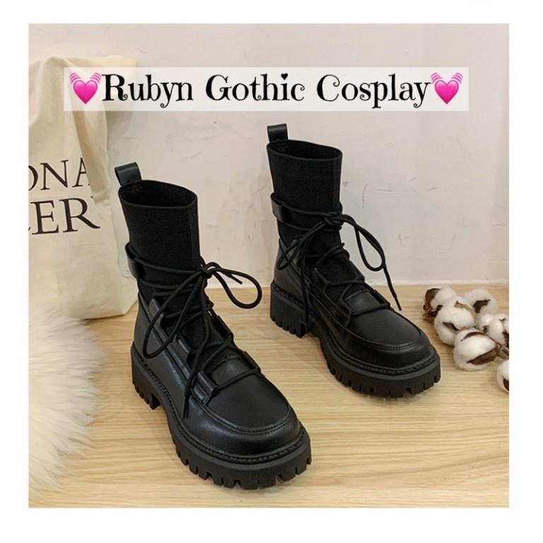 Giày Boots Chiến Binh cổ cao buộc dây cá tính mẫu mới 2021 ( Size 35 - 40 )