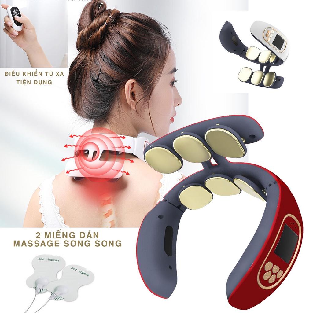 Máy Massage Cổ - 6 Đầu Mát Xa Thông Minh, 12 Mức Cường Độ Tác Động Lên Vùng Cổ Hỗ Trợ Giảm Đau Mỏi