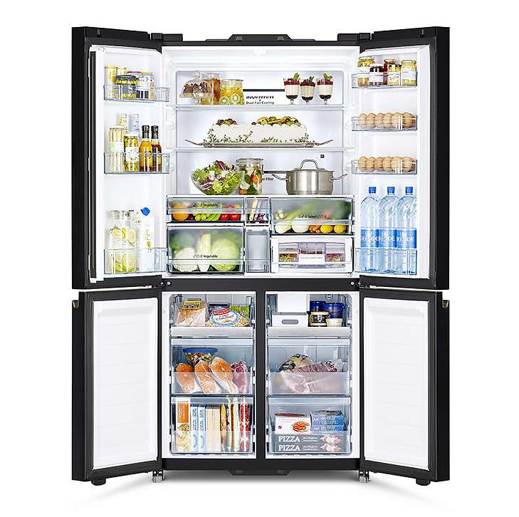 Tủ lạnh Hitachi 4 cửa Inverter 569L R-WB640VGV0X - Hàng chính hãng