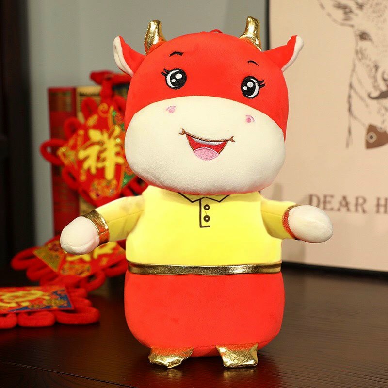 THÚ BÔNG: TRÂU VÀNG cao cấp 55CM