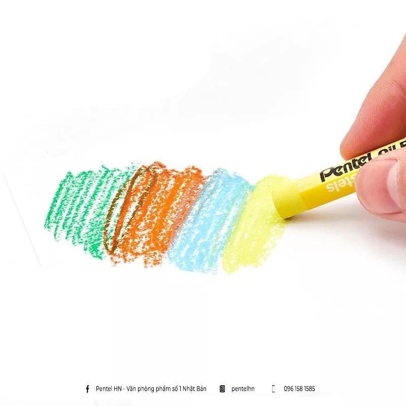 Sáp Màu Dầu Pentel Oil Pastel 16 màu PHN-16 | Màu Sắc Tươi Sáng | An Toàn Không Độc Hại