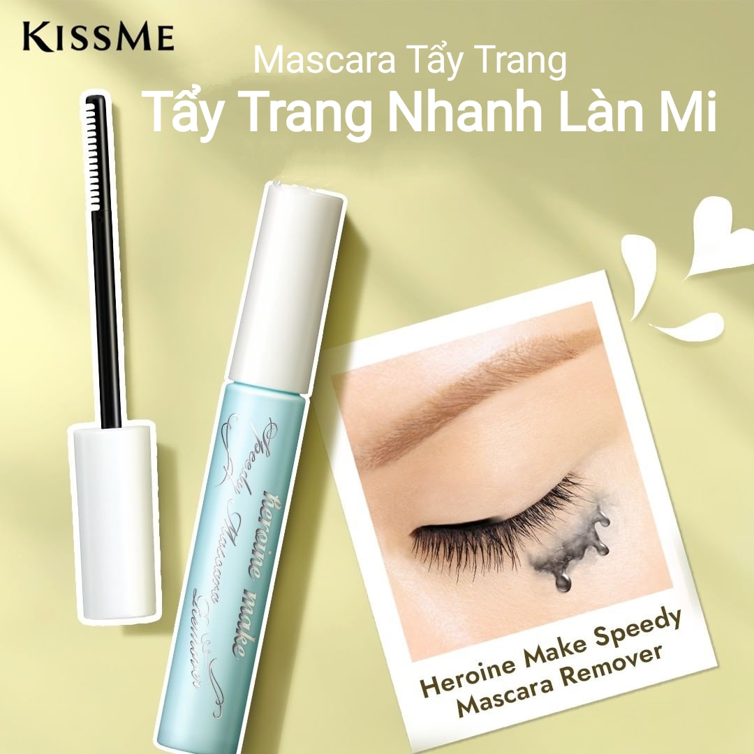 Set Mascara Chuốt Dài Mi Và Mascara Tẩy Trang Mi Kissme Heroine Make (2 cây)