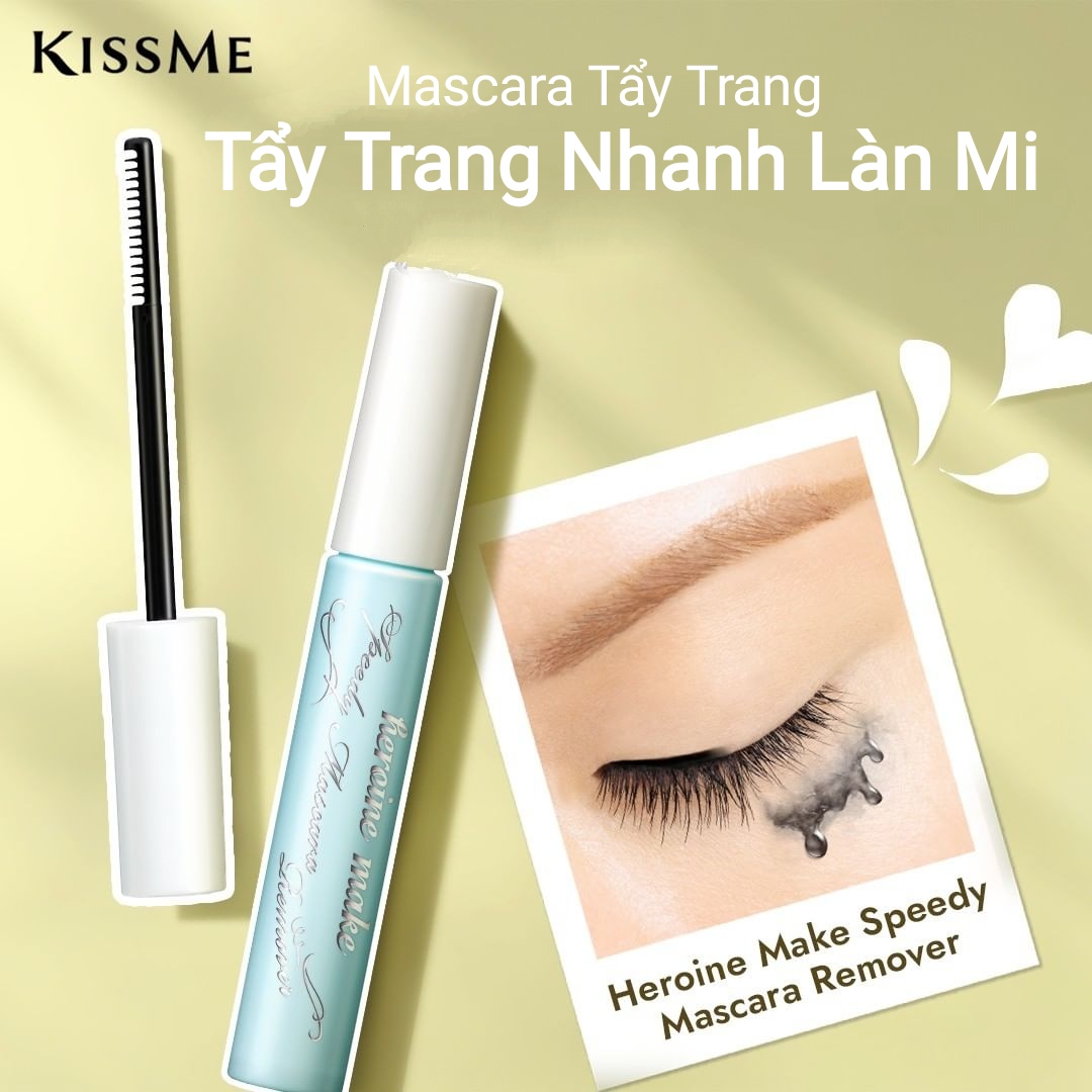 Combo Mascara Chuốt Mi Dài Và Mascara Tẩy Trang Mi Kissme Heroine (2 cây )