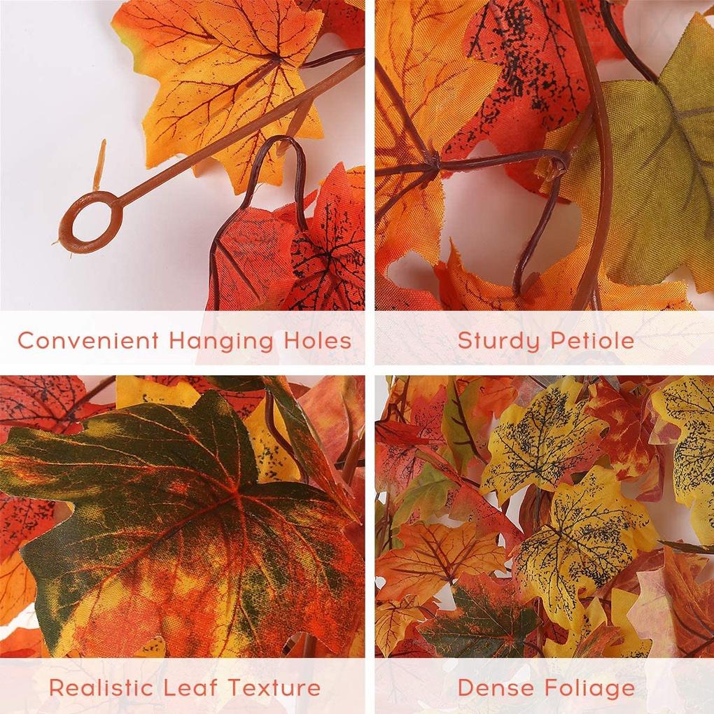 Artificial Maple Leaf Wall Hanging Decoration Fake Rattan Plant String Craft Party Simulation Vine Garland ELEN