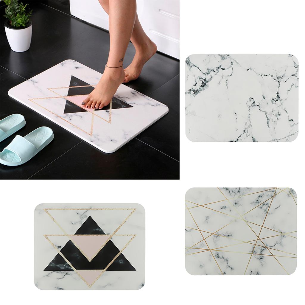 Diatom Mud Quick Dry Mat Doormat for Kitchen Bathroom Rectangle 45x35cm A