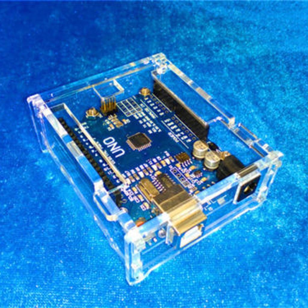 2 Set Clear Acrylic Case Shell Enclosure Boxs For UNO R3