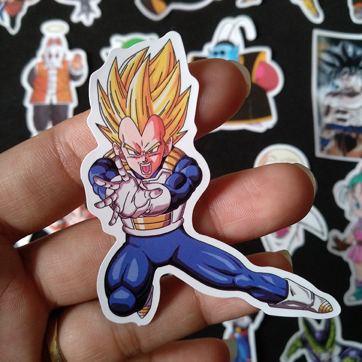 Bộ Sticker dán cao cấp chủ đề DRAGON BALL - SONGOKU - Dùng dán Xe, dán mũ bảo hiểm, dán Laptop