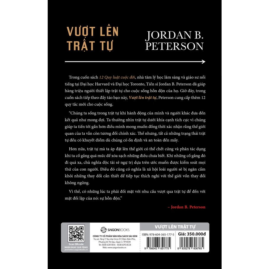 Sách - Beyond Orde - Vượt lên trật tự - Tác giả J. B. Peterson SGB