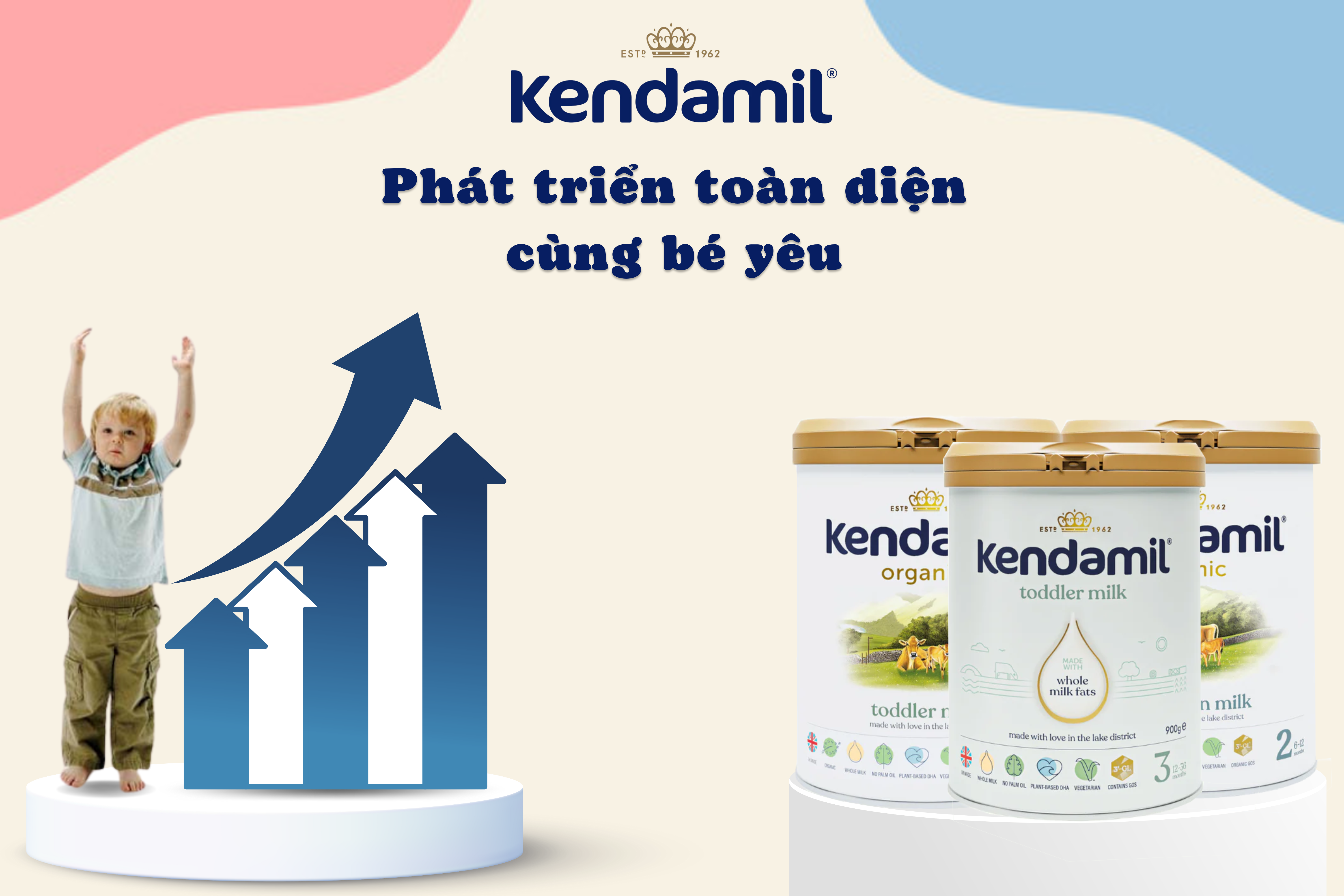 Sữa Kendamil Organic số 1 - 800g - Nhập khẩu Vương quốc Anh