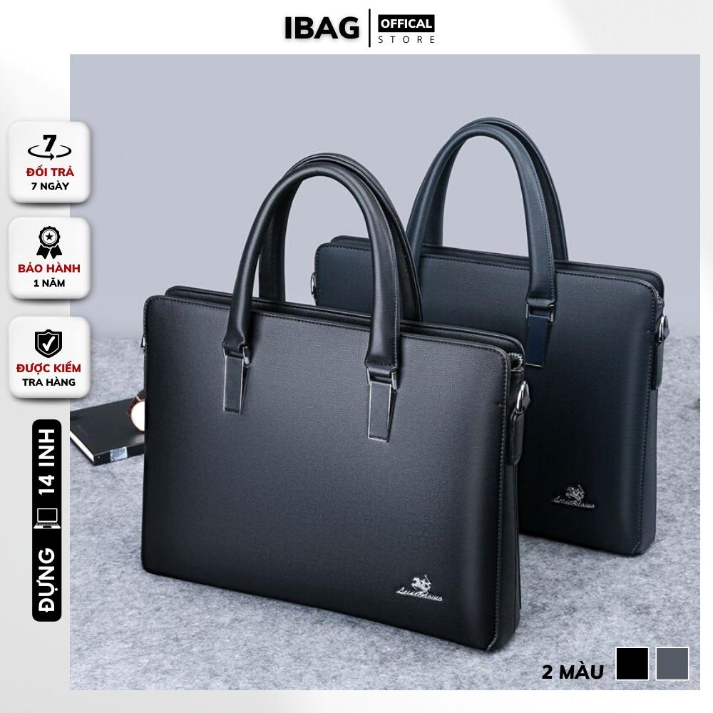 Cặp da công sở,Cặp văn phòng Cao Cấp LEIDEBAOLOU Chất liệu Da PU cực bền,Cặp Đựng Laptop 14inh,Vệ sinh dễ dàng-