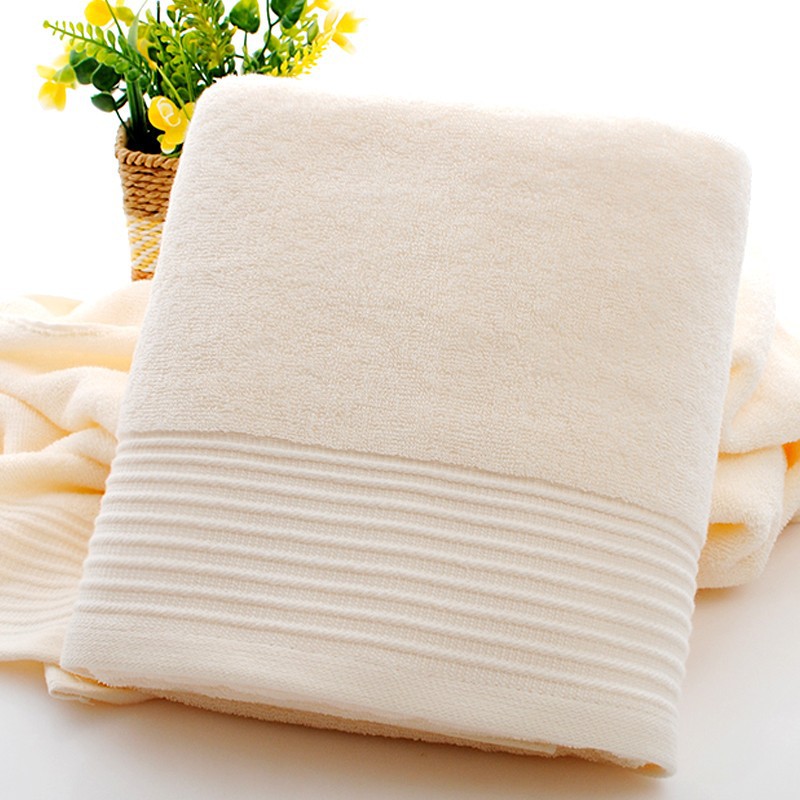 Khăn lớn siêu dày mềm mại chất liệu cotton mềm mại 70 x 140cm 87123 - Kem