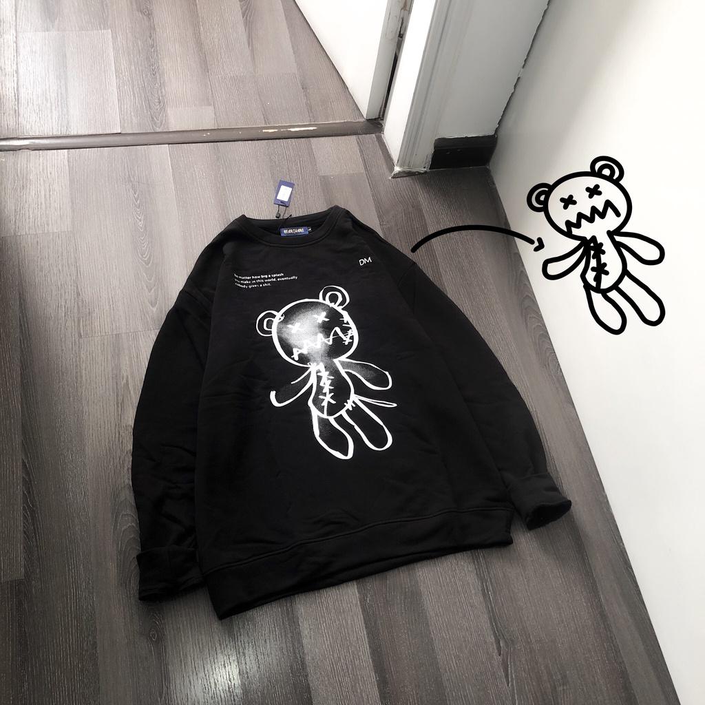 Áo Sweater nam nữ MEANSTORE nỉ da cá oversize Unisex form rộng Ulzzang Streetware Hàn Quốc chất mềm mịn - Gấu DM