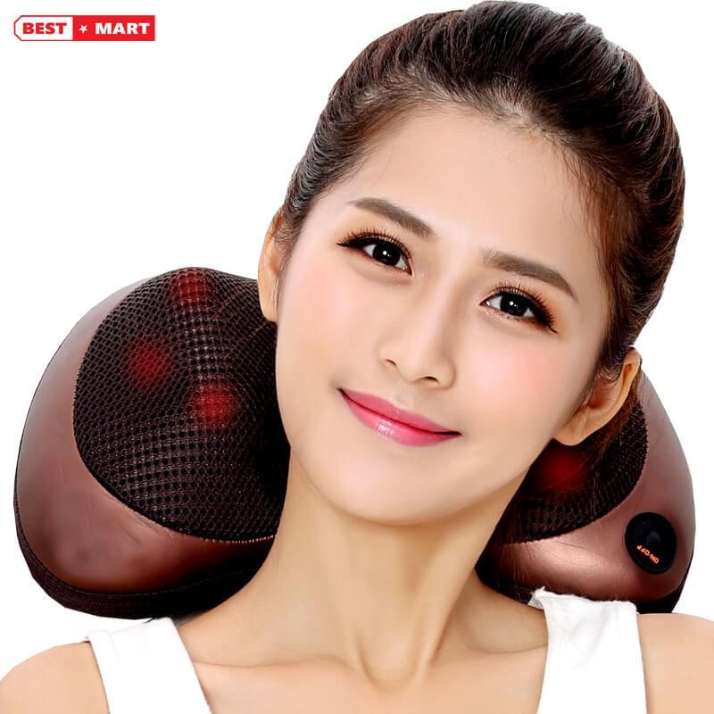 Gối massage hồng ngoại 8bi quả cầu cao cấp