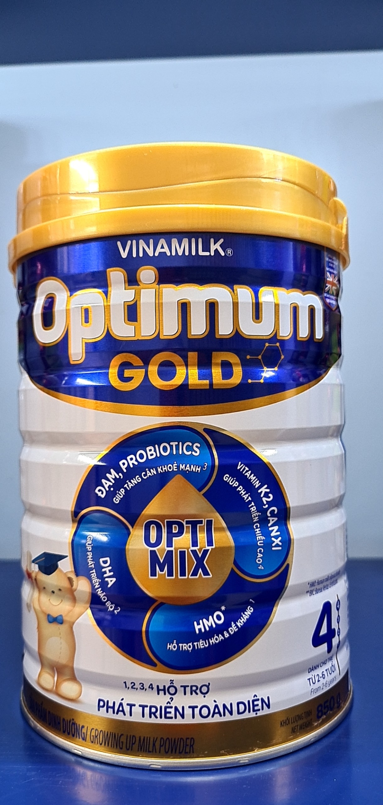 Sữa bột Vinamilk Optimum Gold Step 4 Hộp Thiếc 850g