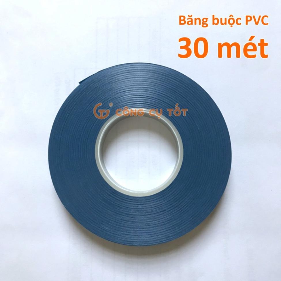 Bộ 20 cuộn băng buộc bằng nhựa PVC xanh cuộn lớn 30m Ø80mm