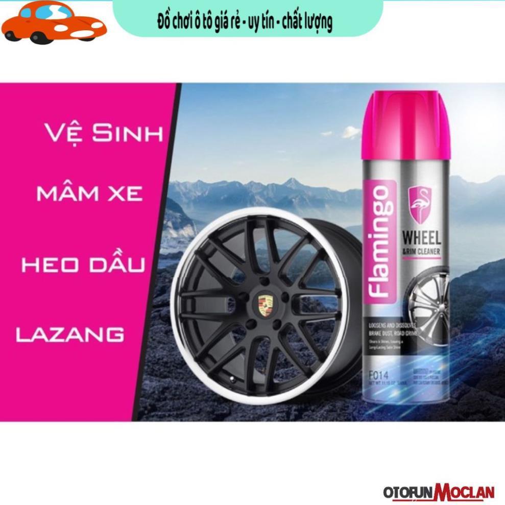 Bình Xịt Tẩy Sáng Lazang Flamingo F014 - Chai xịt tẩy ố làm mới la zăng xe ô tô Bảo Hành Uy Tín Lỗi 1 Đổi 1