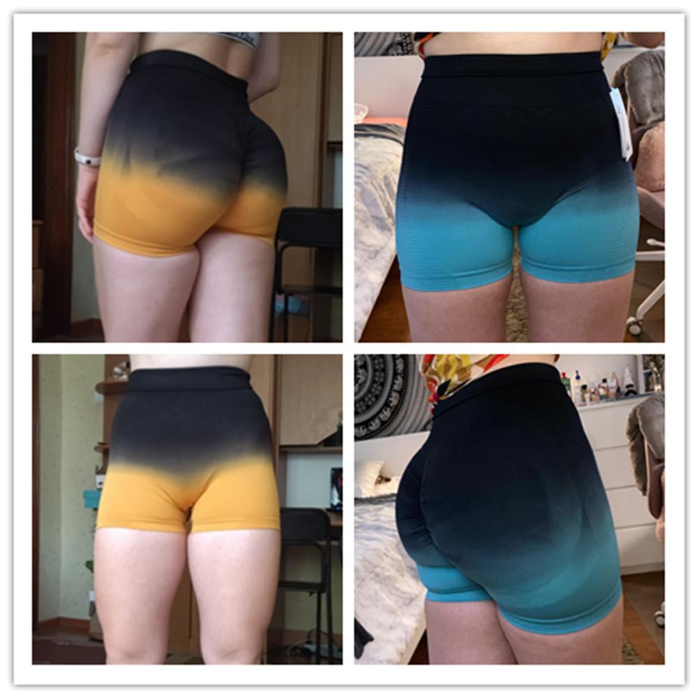 SHEAMLESS GRACKIENIE SHNED SHORTS Nữ tập thể dục SHORTS TUYỆT VỜI TUYỆT VỜI TUYỆT VỜI TUYỆT VỜI TUYỆT VỜI Color: Black blue Size: S/M