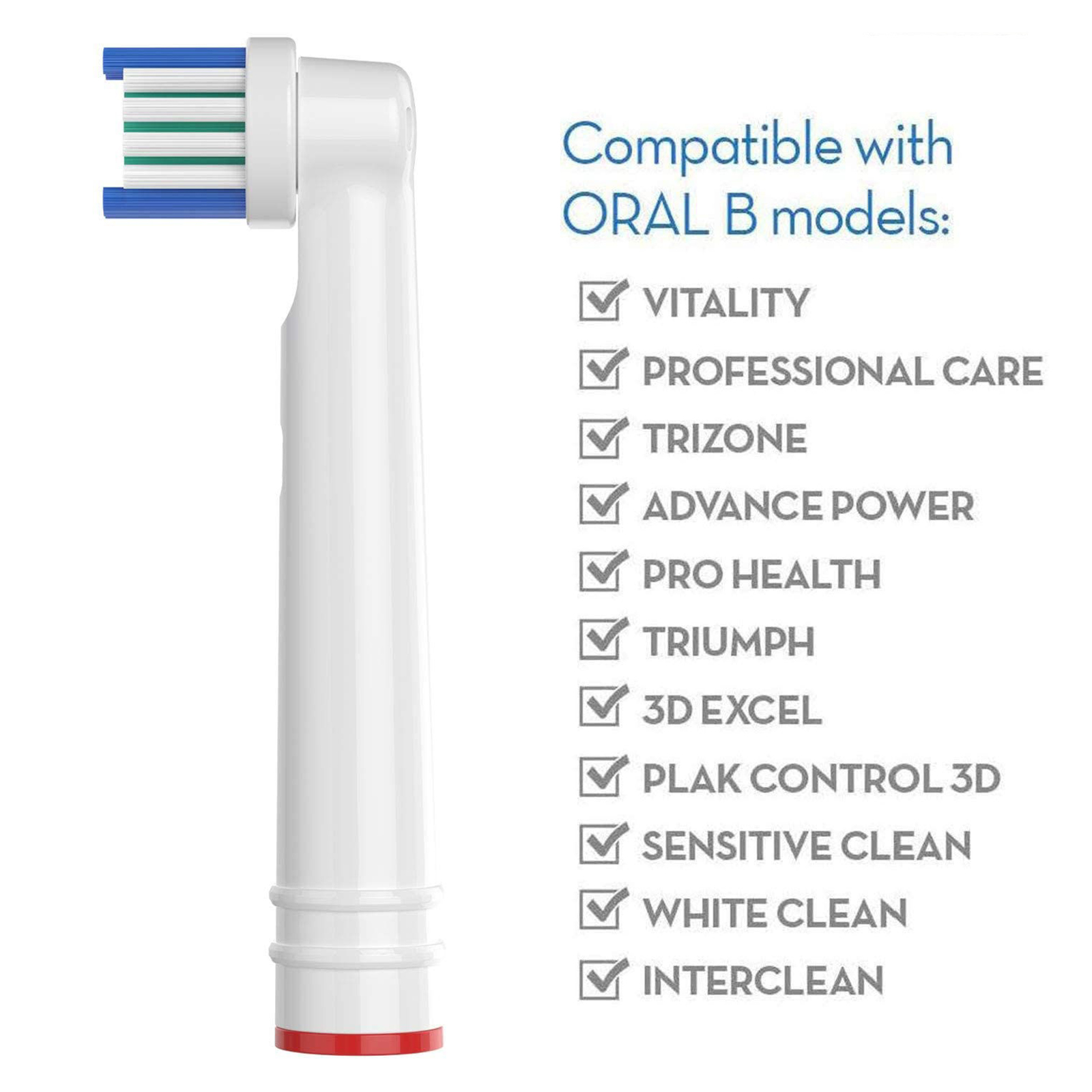 12 Cái Đầu Bàn Chải Đánh Răng Thay Thế Tương Thích Với Bàn Chải Điện Oral B Cho Răng Nhạy Cảm