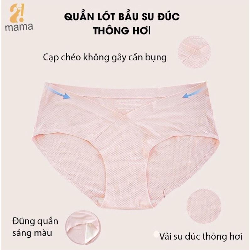 Quần lót bầu và sau sinh su đúc cạp chéo thông hơi đồ lót chip bà bầu không đường may cao cấp 2!MAMA