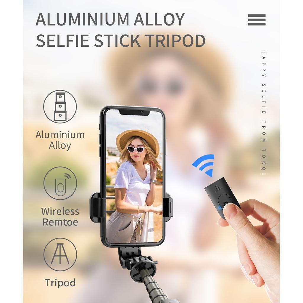 33.9" L03 Tripod Stand Selfie Stick with Remote for iPhone Android Recording