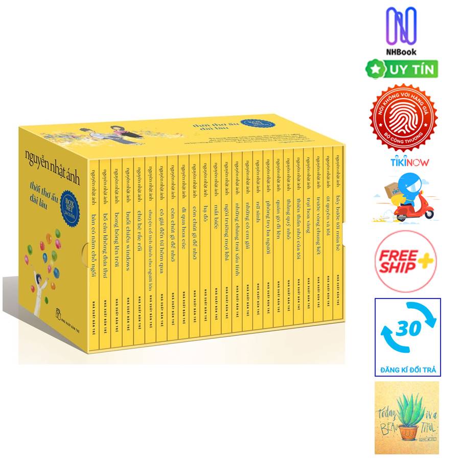 BOXSET NGUYỄN NHẬT ÁNH -THỜI THƠ ẤU DÀI LÂU - VÀNG ẤM ÁP- 24 CUỐN ( Tặng Sổ Tay )