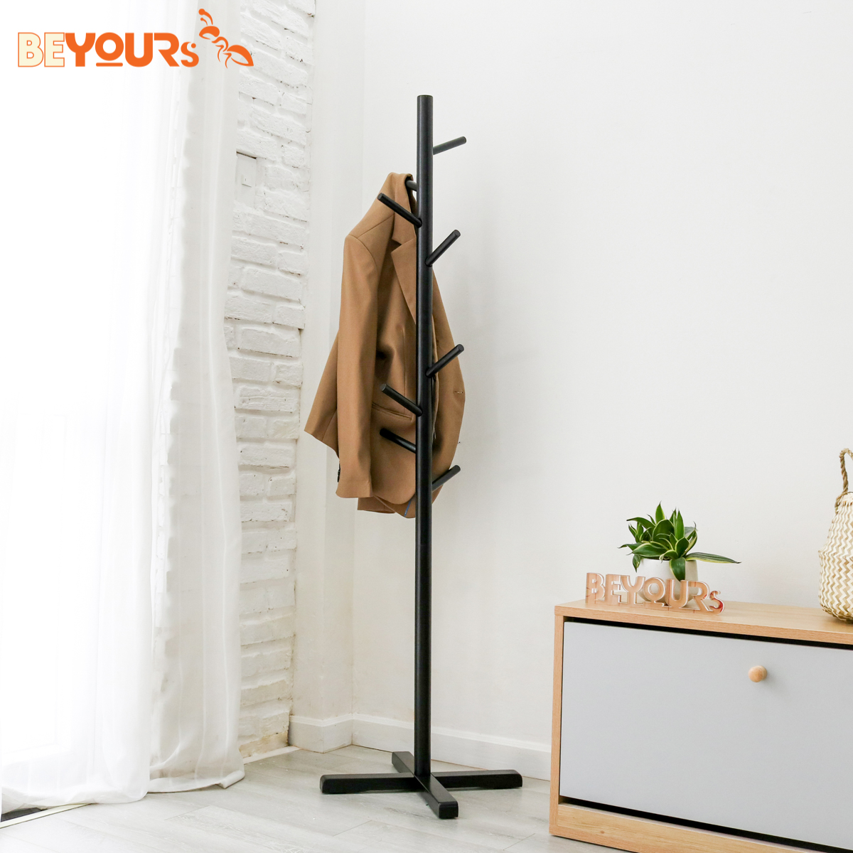 Cây Treo Quần Áo Đồ Gỗ BEYOURs Thông Minh - Móc Treo Quần Áo Standing-Hanger - Nội Thất Phòng Khách, Phòng Ngủ