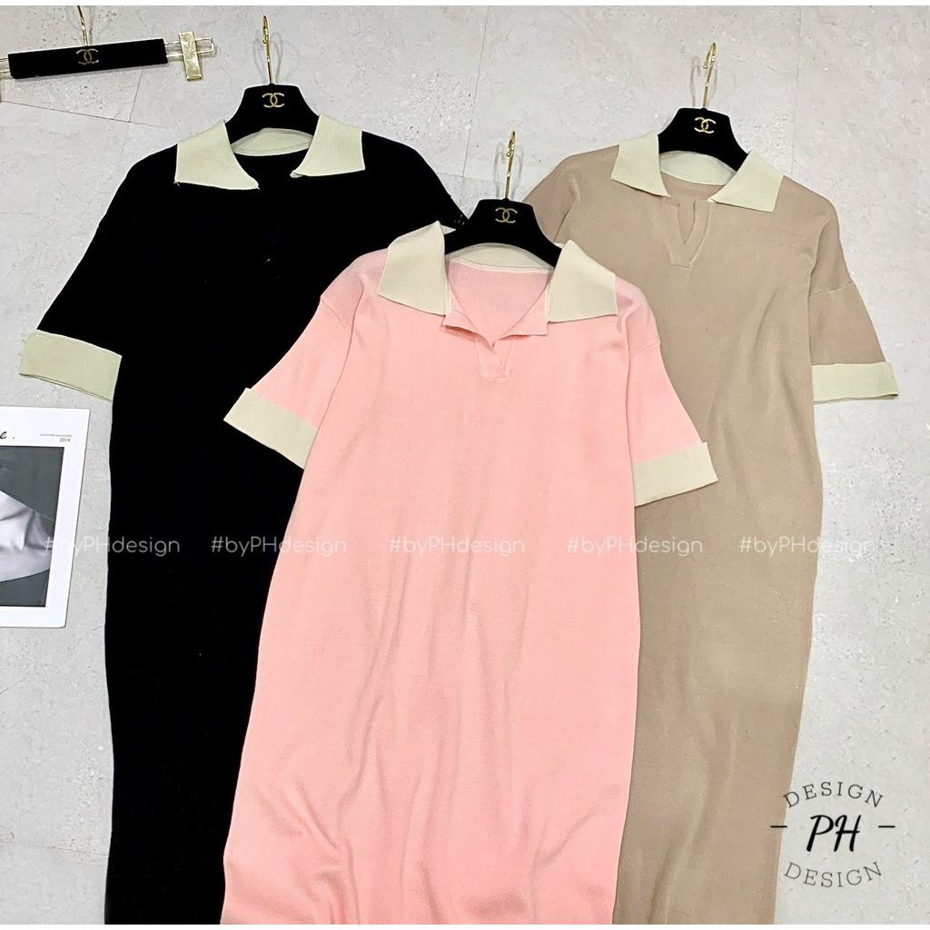 Váy bầu thu đông Aidenshop đầm bầu bầu thời trang len công sở