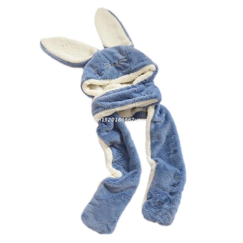 Chống Gió Ấm Động Vật Tai Thỏ Xinh Xắn Sang Trọng Nón Áo Khoác Khăn Găng Tay Người Lớn Trẻ Em Trang Sức Giọt