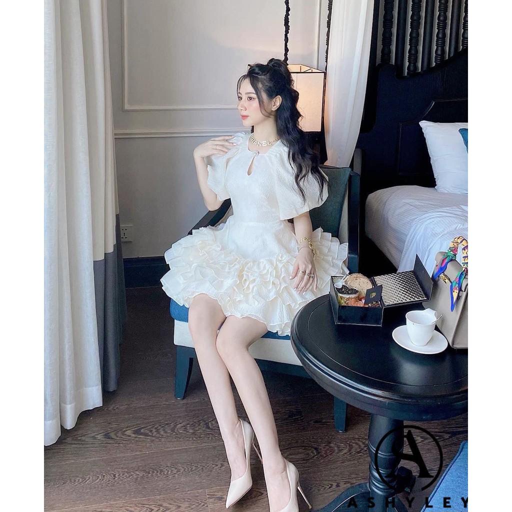 Đầm trắng xòe ngắn Wabisabi A1