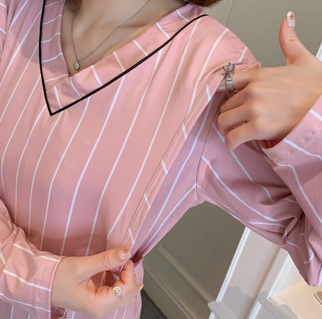 Bộ Cotton lụa sữa Bầu và Sau Sinh có chỗ cho con bú
