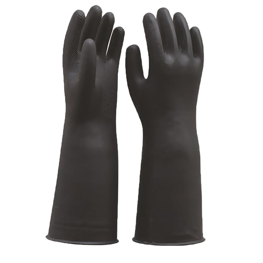2 Pairs Rubber Latex Gloves 60cm Long Gloves Industrial Home Gardening Work