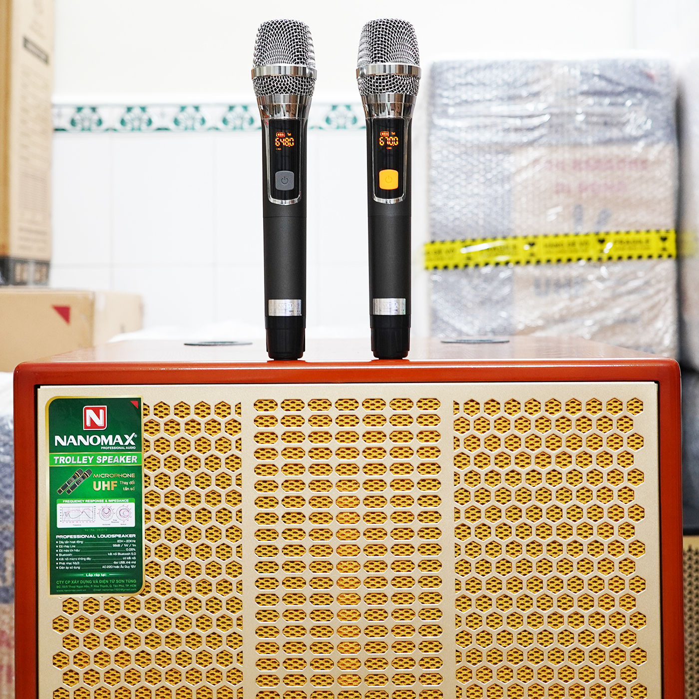 Loa Kéo Công Suất Lớn Nanomax SK-18G8 Bass 5 Tấc 50cm Công Suất 1200w Karaoke Bluetooth Siêu Công Nghệ 2022 Hàng Chính Hãng