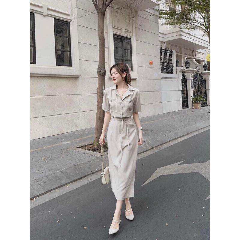 SÉT ÁO CỔ VEST KÈM CHÂN VÁY