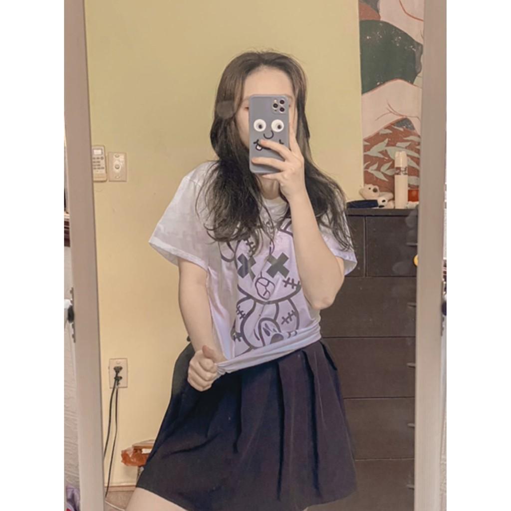 Áo Thun Phản Quang Gấu TATO XX Cotton Form Rộng Unisex Nam Nữ Đẹp