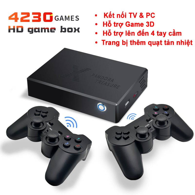 Máy điện tử chơi game console cổ điểm kết nối PC + TV hơn 4000 games Bộ điều khiển chơi game tay cầm không dây Joystcik