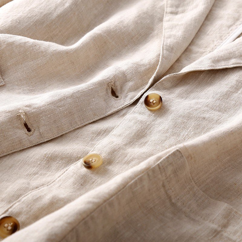 Set áo blazer phối sơ mi kèm quần suông rộng Hàn Quốc phong cách công sở Đũi Việt