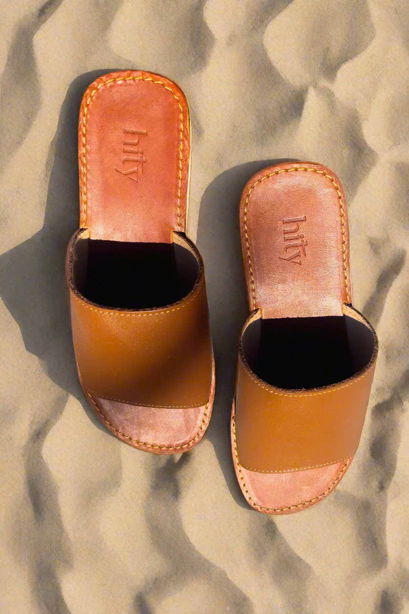 Dép Lê Quai Ngang Da Bò thời trang thiết kế Hity FTW001