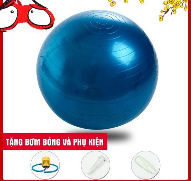 * Bóng tập Yoga cao cấp 65cm dày dặn chống nổ - Tặng kèm bơm bóng