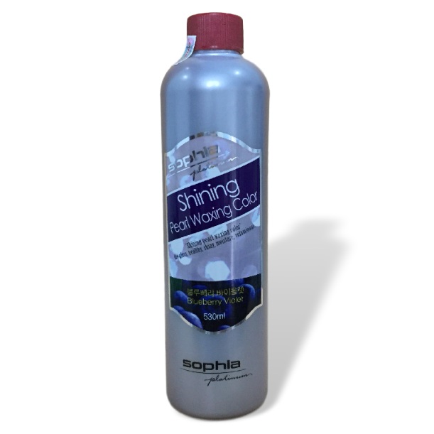 Thuốc nhuộm phủ mịn  màu xanh tím Sophia Platinum Shining Pearl Waxing Color Blueberry Violet 530ml