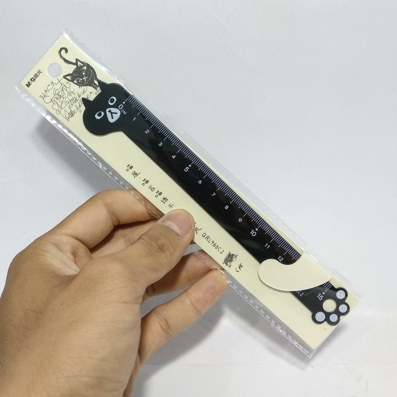 M&G Thước Kẻ Nhôm Hình Mèo QRL960C2 - Mèo Đen