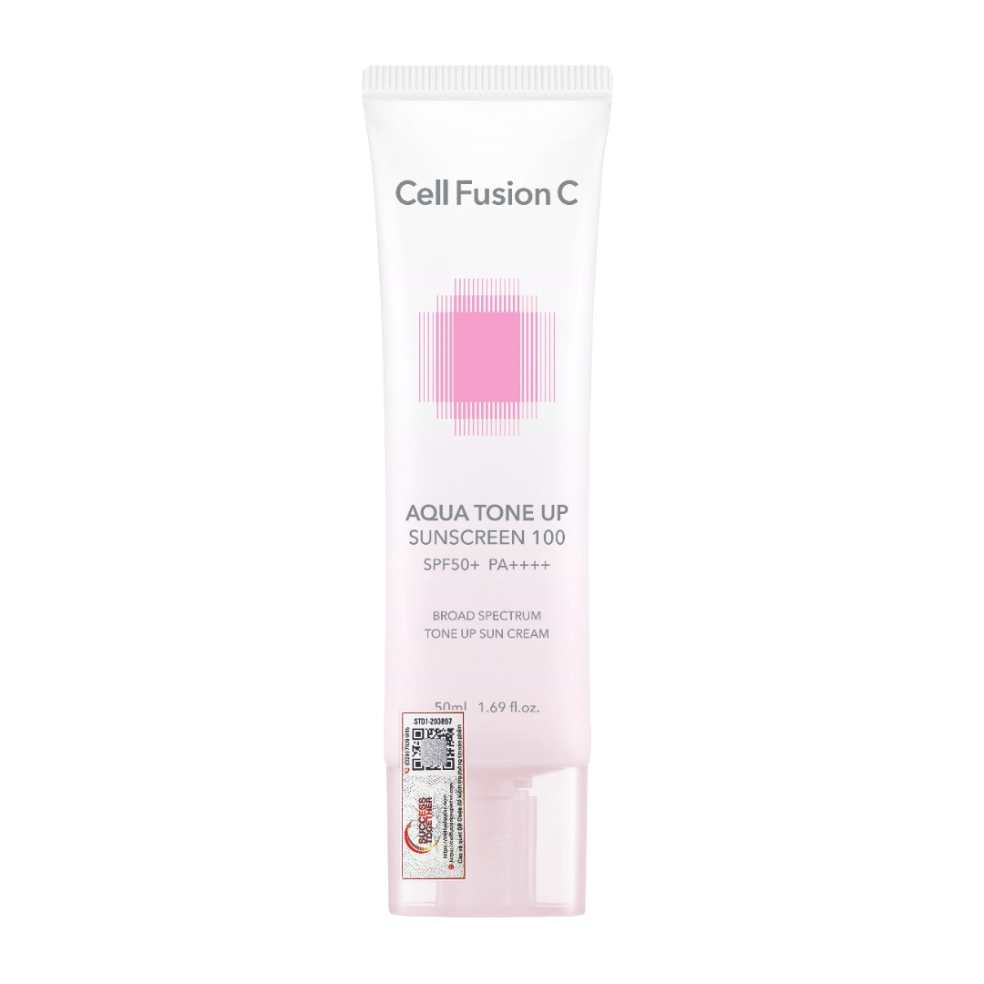 Kem Chống Nắng Nâng Tone Cấp Ẩm Căng Bóng Cho Mọi Loại Da Aqua Tone Up 100 Sunscreen SPF 50+ PA++++ 35ml + 35ml