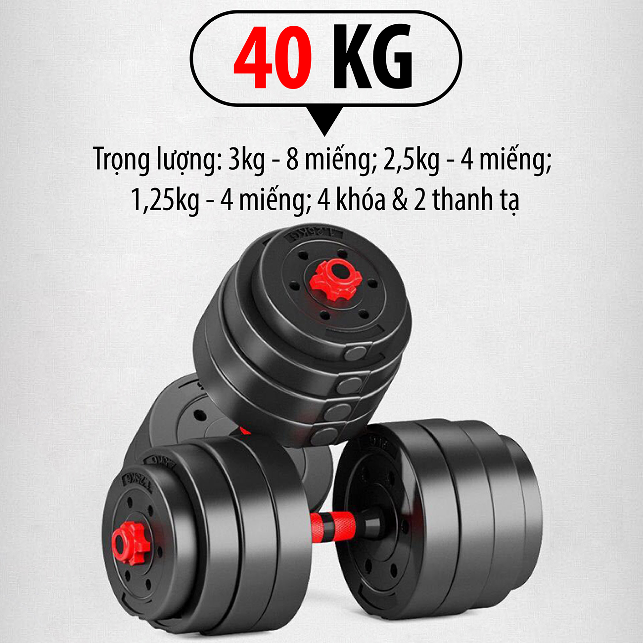 Tạ tập tay đẩy kết hợp, tạ nam nữ tập gym tập thon tay Giá tốt Hàng Chuẩn