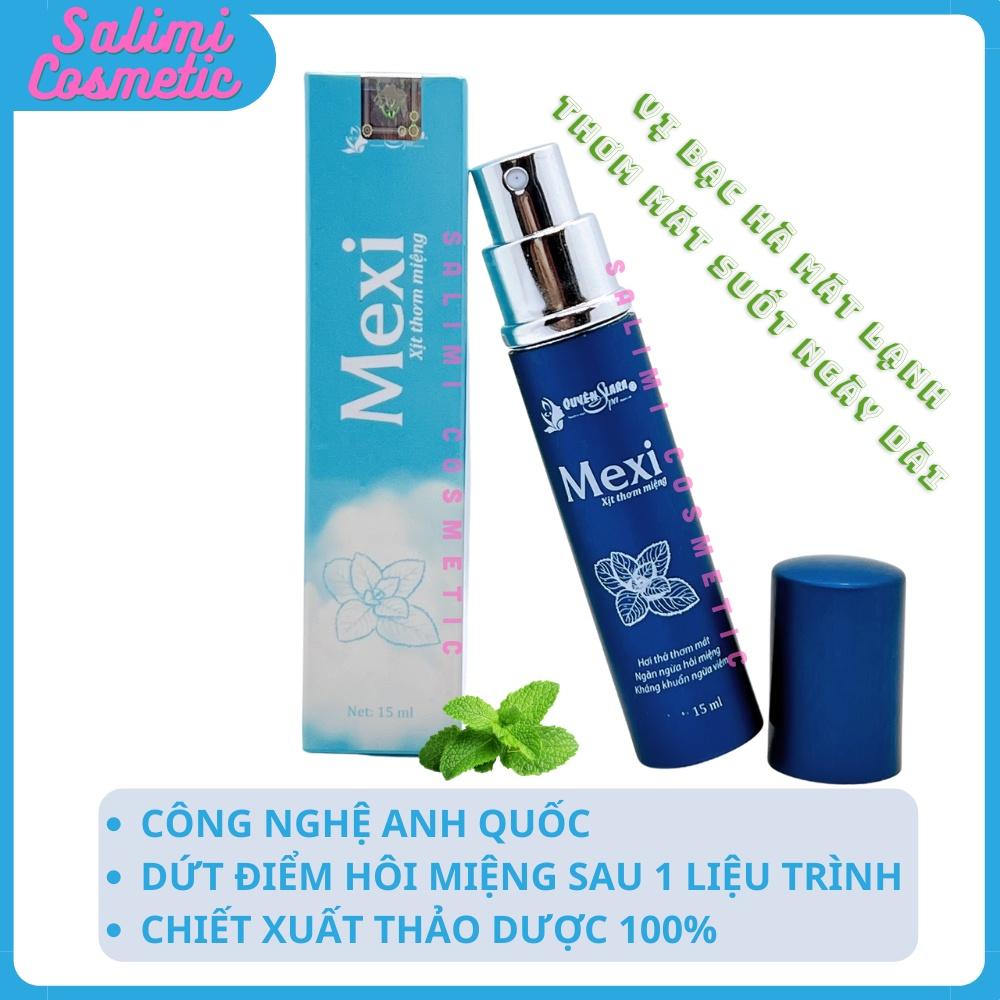 COMBO 2 Lọ Xịt Thơm Miệng MEXI Vị Bạc Hà Quyên Lara 15ml, Giúp Hơi Thở Thơm Mát, Ngừa Viêm Lợi