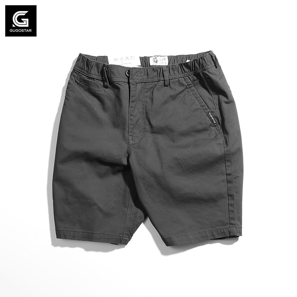 Quần Short Nam Lưng Thun SIMPLE G65 Gugostar, Vải Kaki Cao Cấp, Màu Trơn Dễ Phối