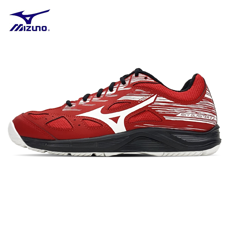 Giày Mizuno cầu lông dành cho nam và nữ SKY BLASTER 2 71GA204563 mẫu mới màu đỏ-tặng tất thể thao bendu