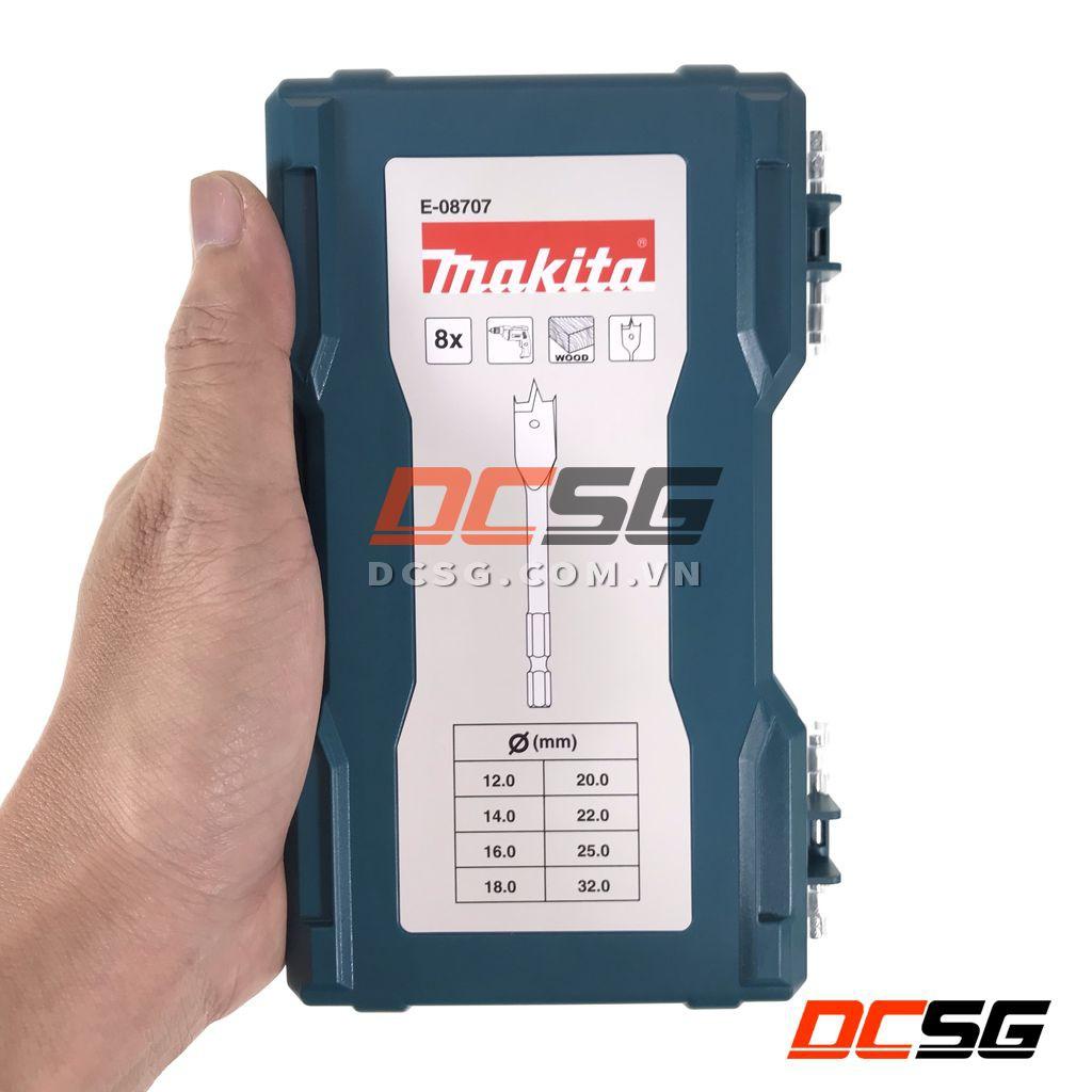 Bộ mũi khoan gỗ đuôi cá chân lục giác 08 cái Makita E-08707 | DCSG