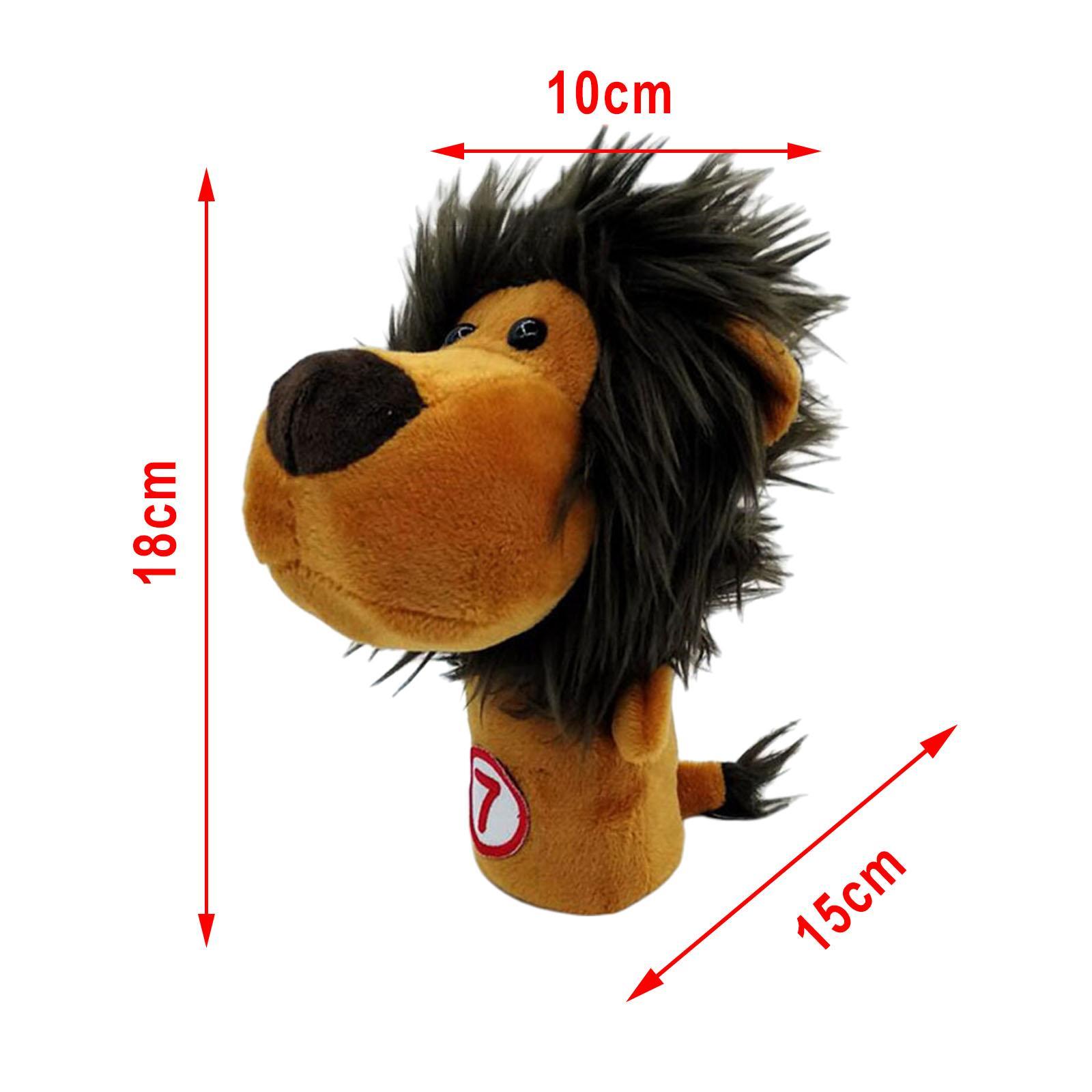 Novelty Plush Iron Headcover Wedges Club Head Cover Lion