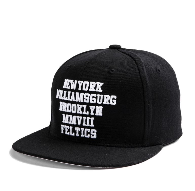 PREMI3R Mũ lưỡi trai snapback Nón hiphop FELTICS NY WILLIAMS BURG phong cách hàn quốc  2034